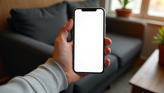 Man holding a smart blank display tablet for business communication - Powered by Adobe