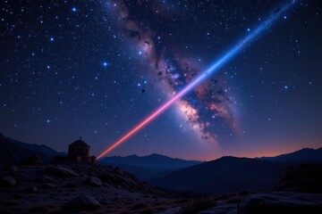 a comet shrine flickers when long distance communication signals from deep space pass through the stratosphere.