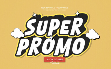 Super Promo Retro Vintage 3D Text Effect