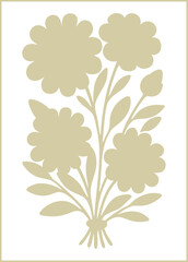 Trendy floral illustration ideal for poster, card, cover, banner or background. Vector illustration