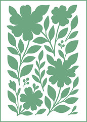 Fototapeta premium Trendy floral illustration ideal for poster, card, cover, banner or background. Vector illustration