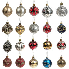 set of christmas balls