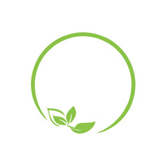 circle green leaf icon