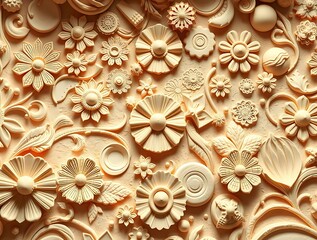 Ornate Floral Plasterwork, Elegant Embellishments and Architectural Details