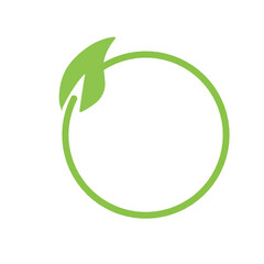 circle green leaf icon
