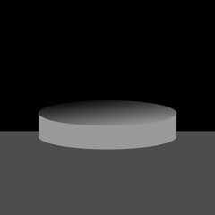 hockey puck on black background