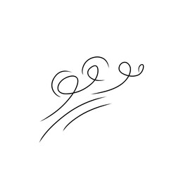 doodle wind gust illustration