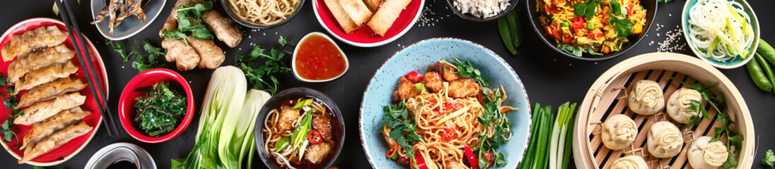 Assorted Chinese food