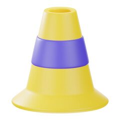 3D Traffic Cone Icon