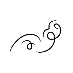 Fototapeta premium doodle wind gust illustration