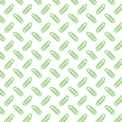 Clip art background, pattern illustration, stationery, and swatch support in yellow green. / クリップが並んだ背景素材 パターンイラスト 文房具 スウォッチ対応 黄緑