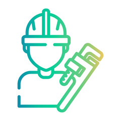 plumber Line Gradient Icon