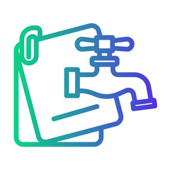 plumber Line Gradient Icon
