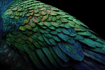 Abstract Feathered Surface Displaying Gradual Color Variations