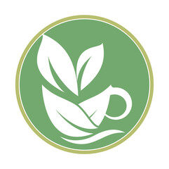 Tea Logo Design Vector Template Nature Herbal