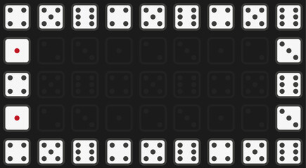 Dice background illustration vector set
