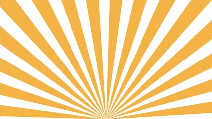 Yellow Sunburst Stripes Background Animation, Seamless Loop, Retro striped sunburst background - Powered by Adobe
