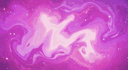 Abstract Cosmic Swirls of Vibrant Pink and Purple Hues with Twinkling Stars Creating a Mesmerizing Nebula Effect