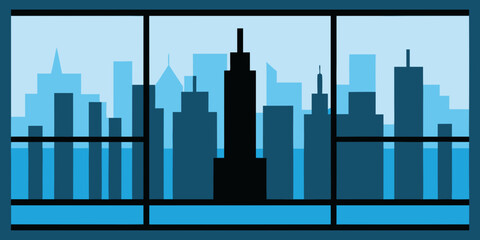 New York City's urban skyline at night, showcasing iconic skyscrapers and architectural reflections