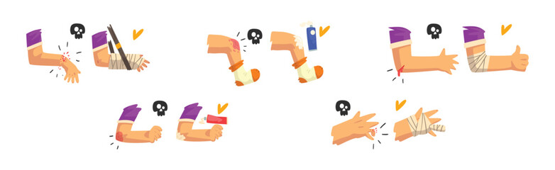 Human Body Physical Injury and Wound Vector Set