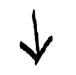 Doodle emphasis arrow vector. Design arrow icon. Arrow grunge twist zigzag line, curve wave. 