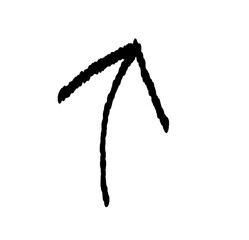 Doodle emphasis arrow vector. Design arrow icon. Arrow grunge twist zigzag line, curve wave. 