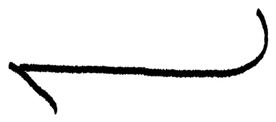 Doodle emphasis arrow vector. Design arrow icon. Arrow grunge twist zigzag line, curve wave. 