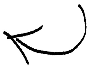 Doodle emphasis arrow vector. Design arrow icon. Arrow grunge twist zigzag line, curve wave. 