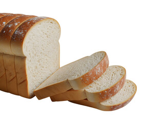 Loaf of Sliced Bread Minimalist 3D Rendering in a Soft And Smooth Renderer