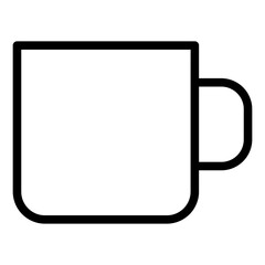 camping equipment line style drinking glass icon