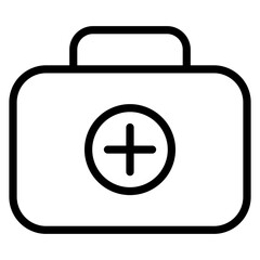 bag icon for storing medicine line style camping equipment