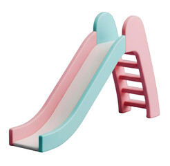 Children's Slide Minimalist 3D Rendering in a Soft And Smooth Renderer