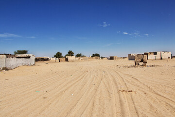 Small village in Sahara desert, Mauritania, West Africa
