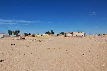 Small village in Sahara desert, Mauritania, West Africa