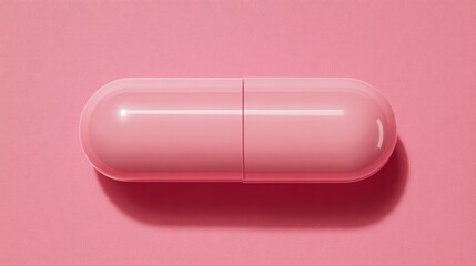 Single pink medical pill