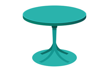 Teal Round Pedestal Table Modern Minimalist Furniture Design