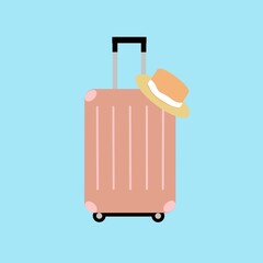 illustration of a suitcase for a traveling. © Aphinan