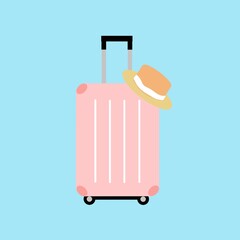 illustration of a suitcase for a traveling.