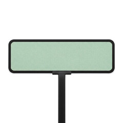 Blank green street sign for mockup
