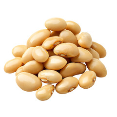 Mucchio di fagioli borlotti isolated on a white background