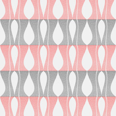 Geometric Shapes in Pink, Gray, and White A Retro Aesthetic