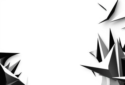 Abstract monochrome background featuring sharp, jagged spikes and dynamic zigzag lines,  art,  vector