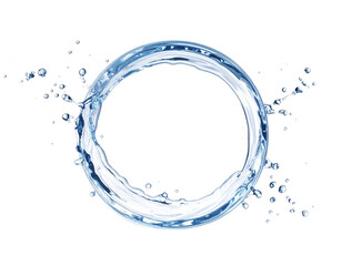 Minimalist Transparent Water Ring with Light Refractions and Rainbow Reflections
