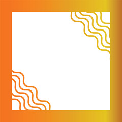 Orange yellow gradient wavy border banner design