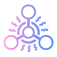 radiation Line Gradient Icon