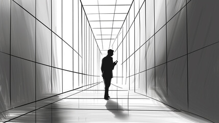 Obraz premium A man deeply engaged on a phone call, appearing focused and busy, possibly handling important work or personal matters in a professional or everyday setting.