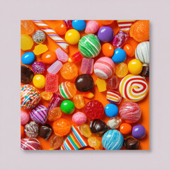 Fototapeta premium colorful candy in box
