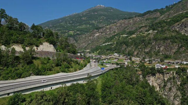 Aerial View OF The Trient Valley at the Heart of the Mont Blanc Area