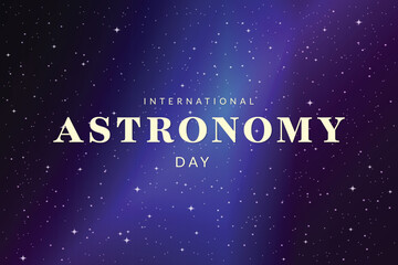 International Astronomy Day Banner Vector Illustration.