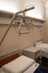 Grab Bar and Medical Equipment inside Hospital Patient Room